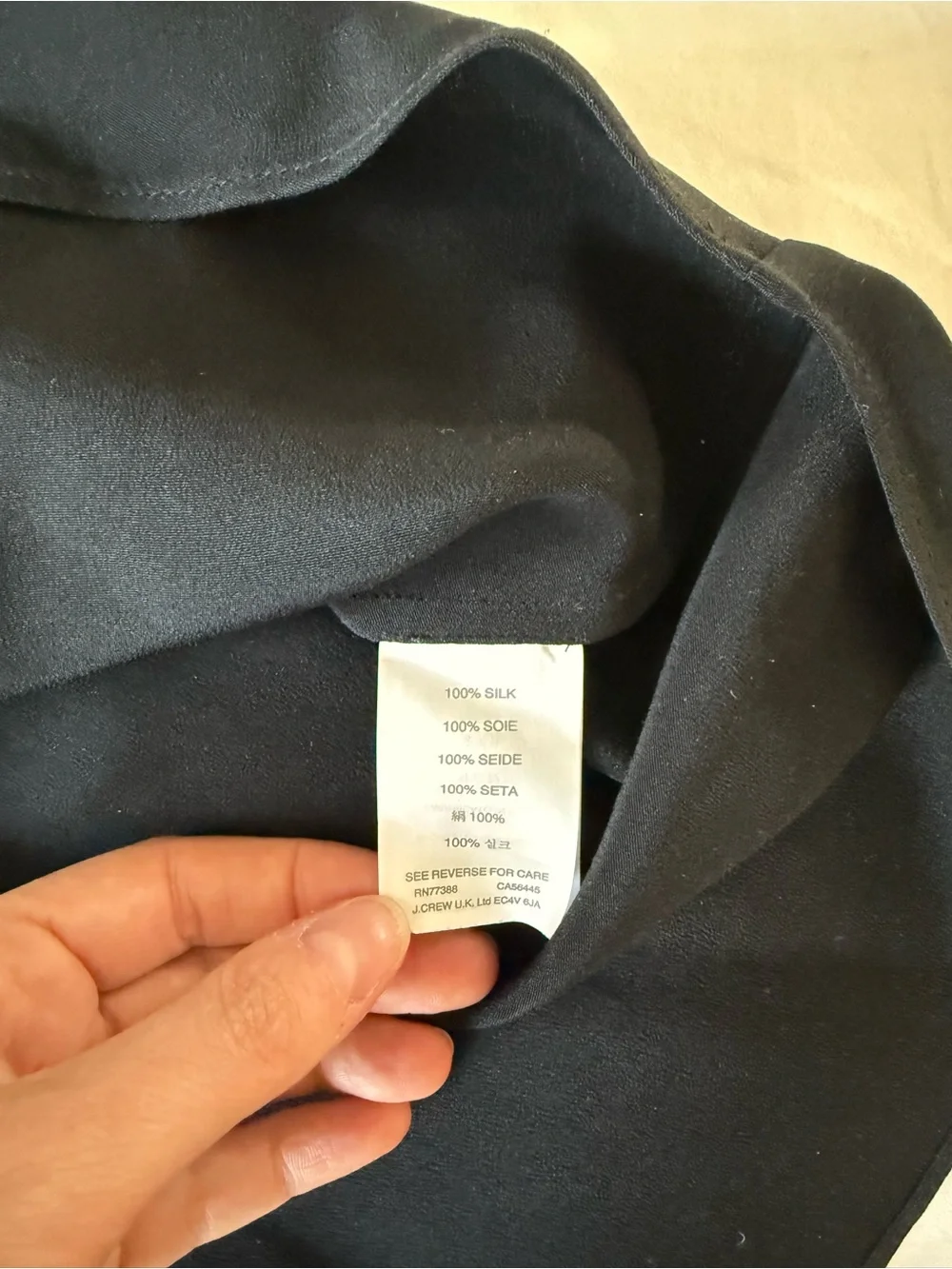 100% Silk Black Blouse - Classic Black